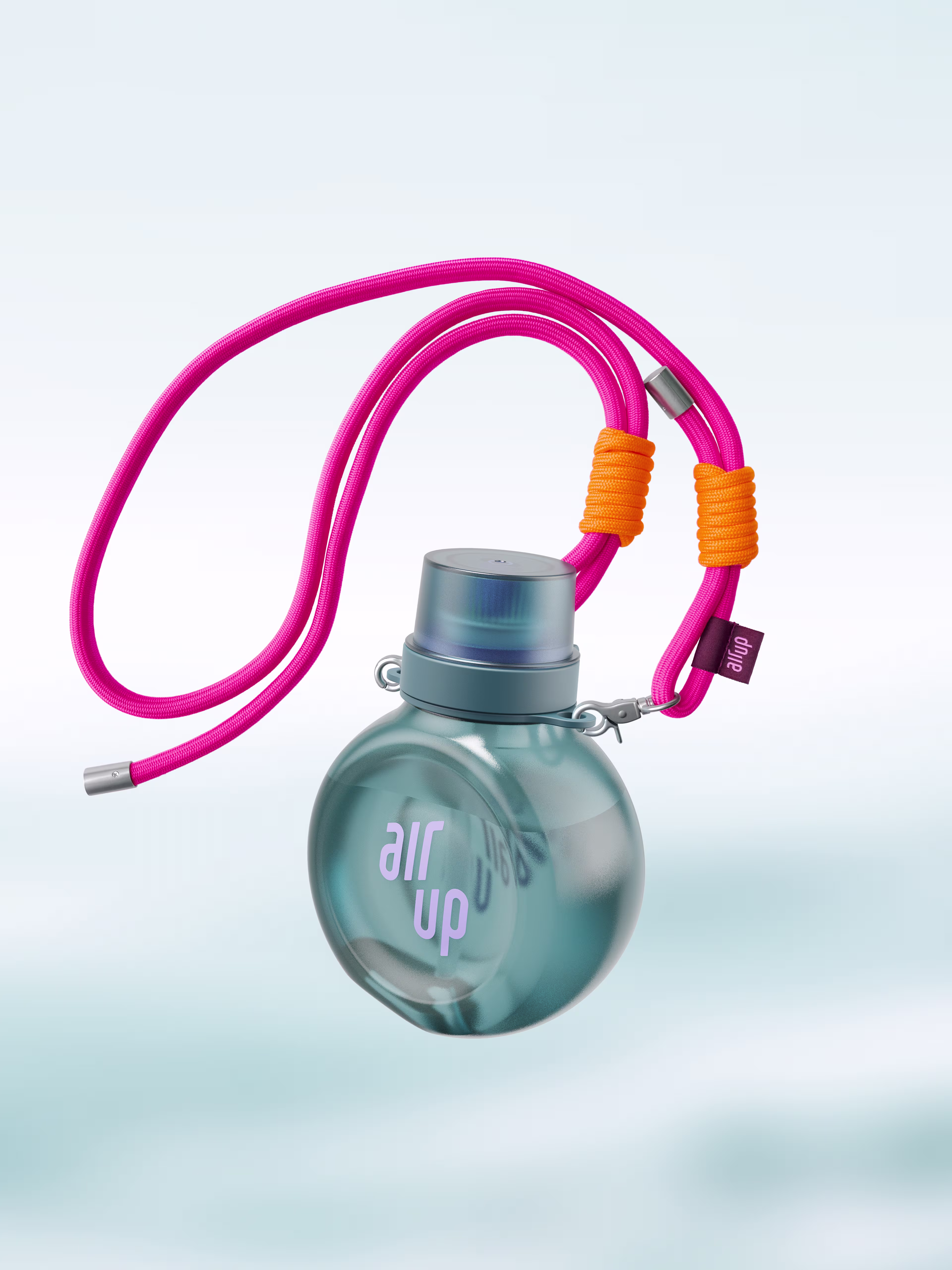 multipleBannerMedia - Product - Bottle - O Bottle + Strap - Stormy Blue / Neon Pink Orange Rope - 100000264