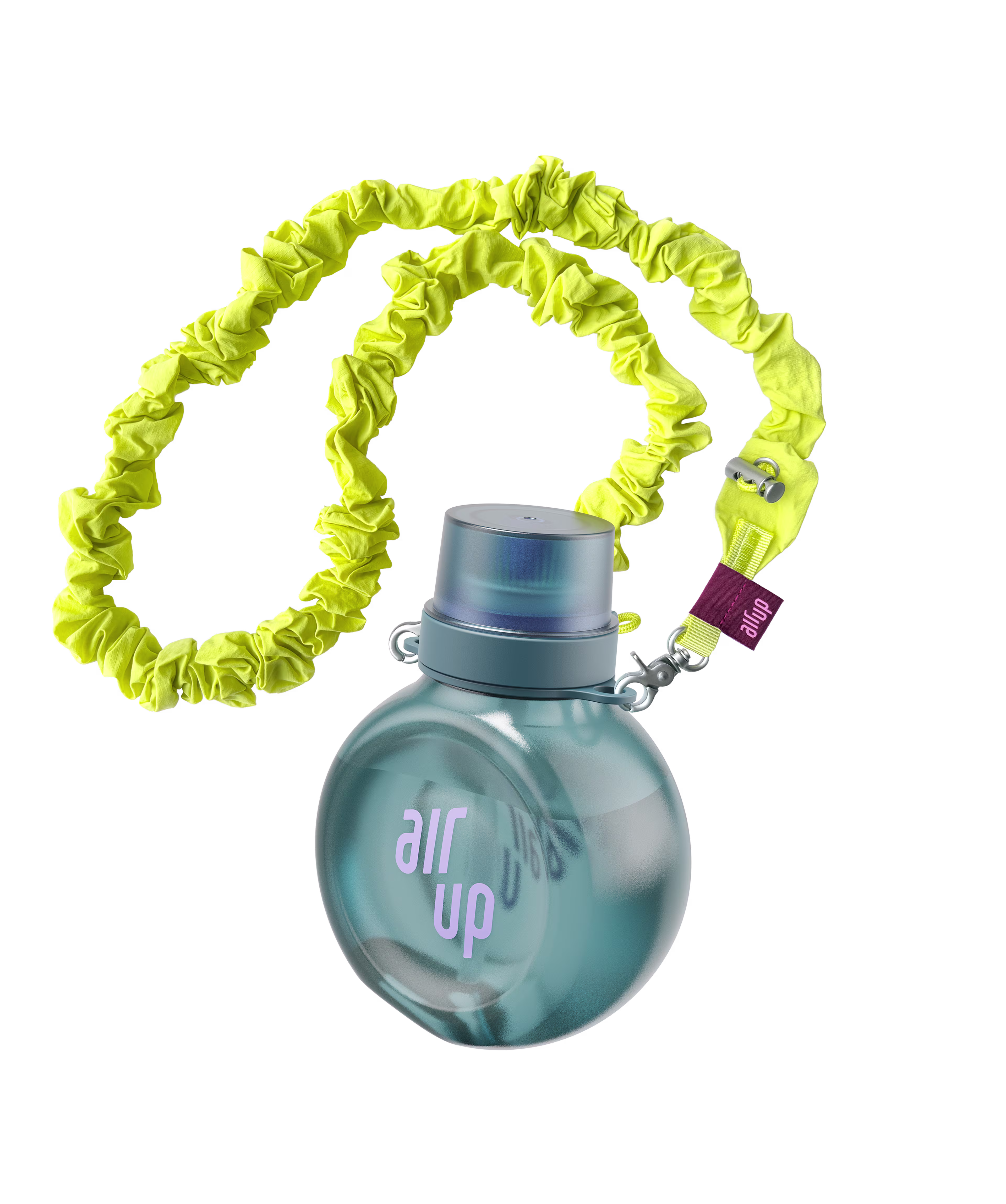 productCardImages - Product - Bottle - O Bottle + Strap - Stormy Blue / Lime Green Scrunchie - 100000262