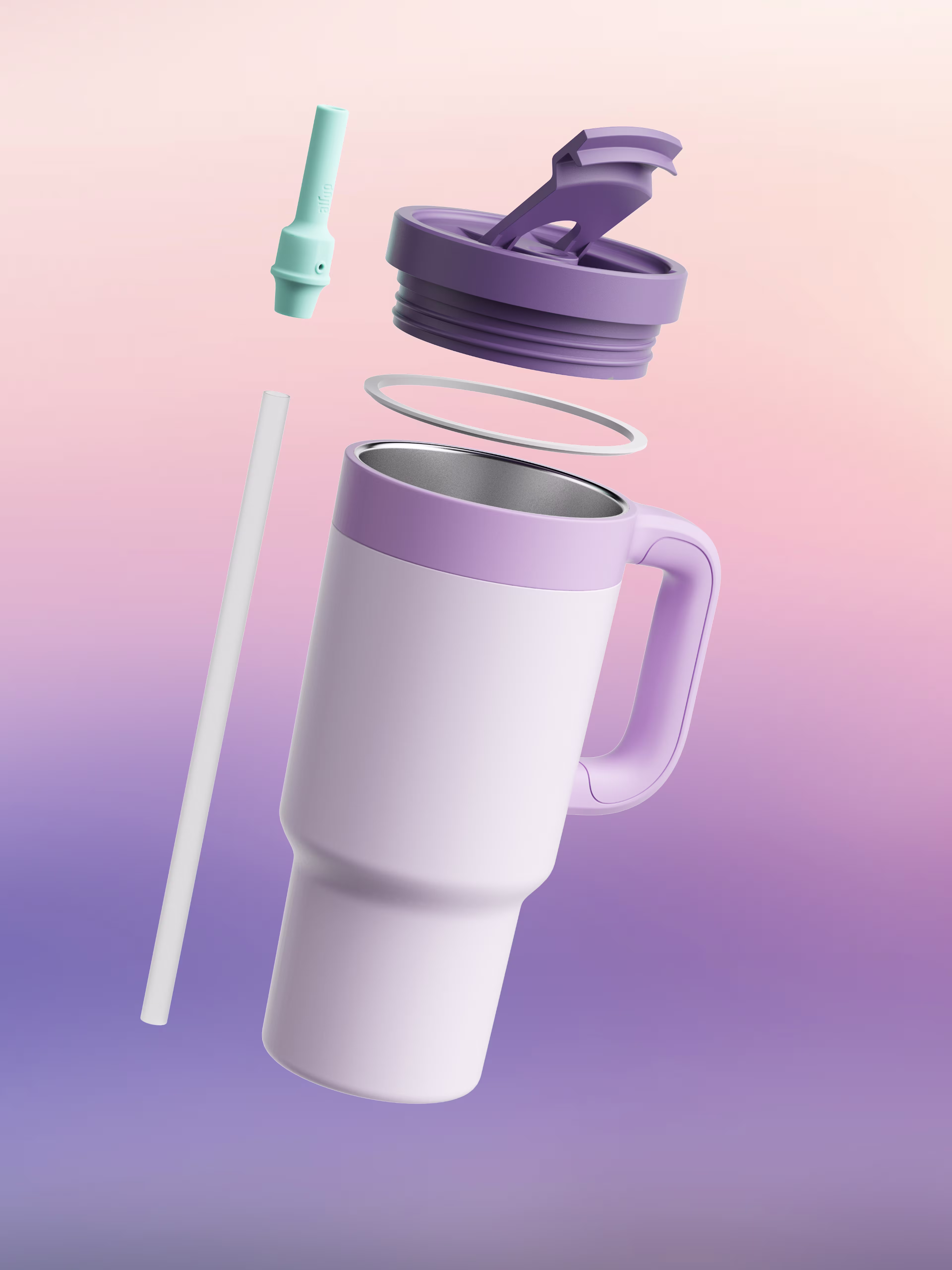 PDP - Product - Tumbler with Handle 890 ml - Soft Lavender - 150000279