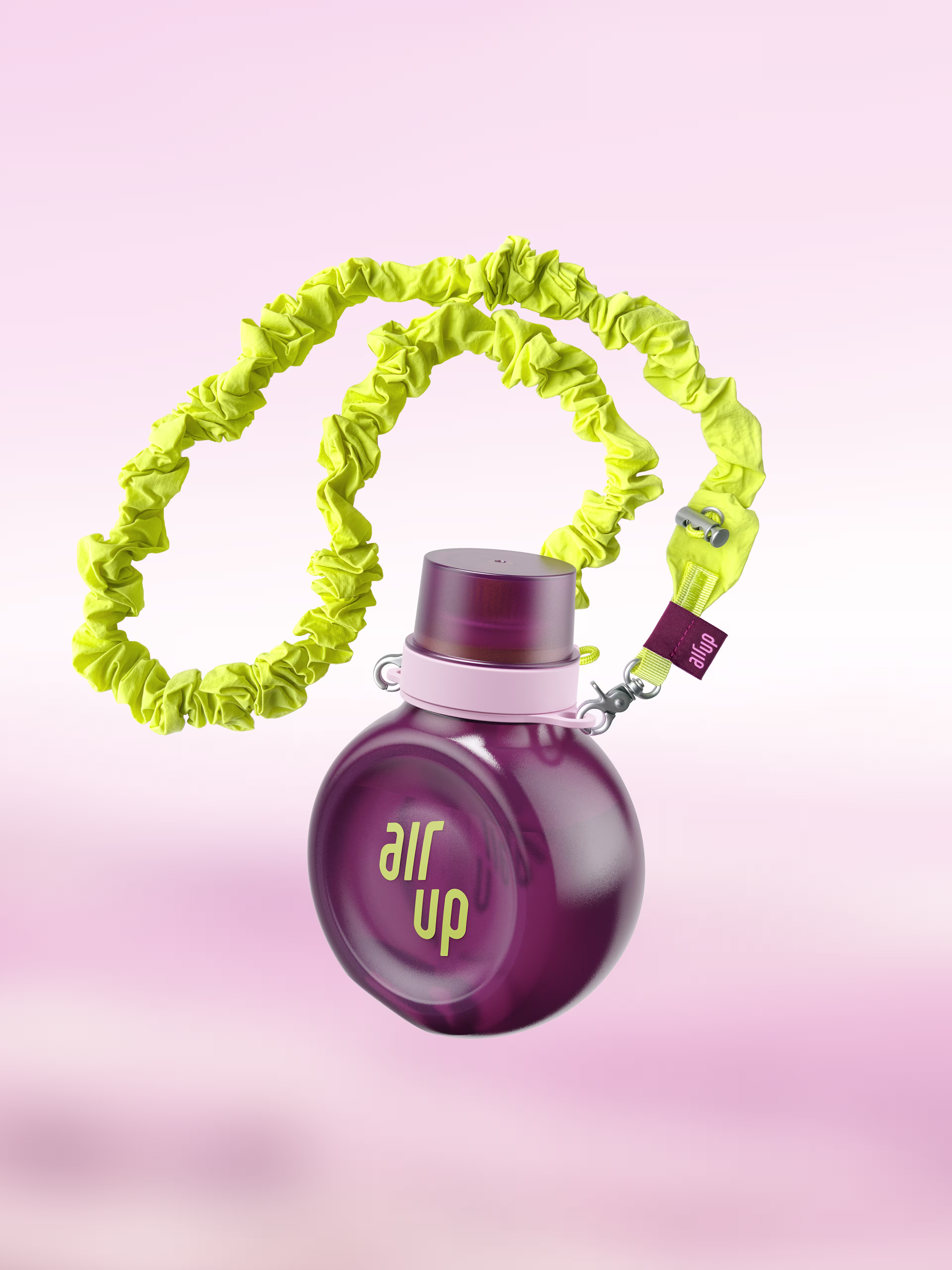 multipleBannerMedia - Product - Bottle - O Bottle + Strap - Plum Lime / Lime Green Scrunchie - 100000266