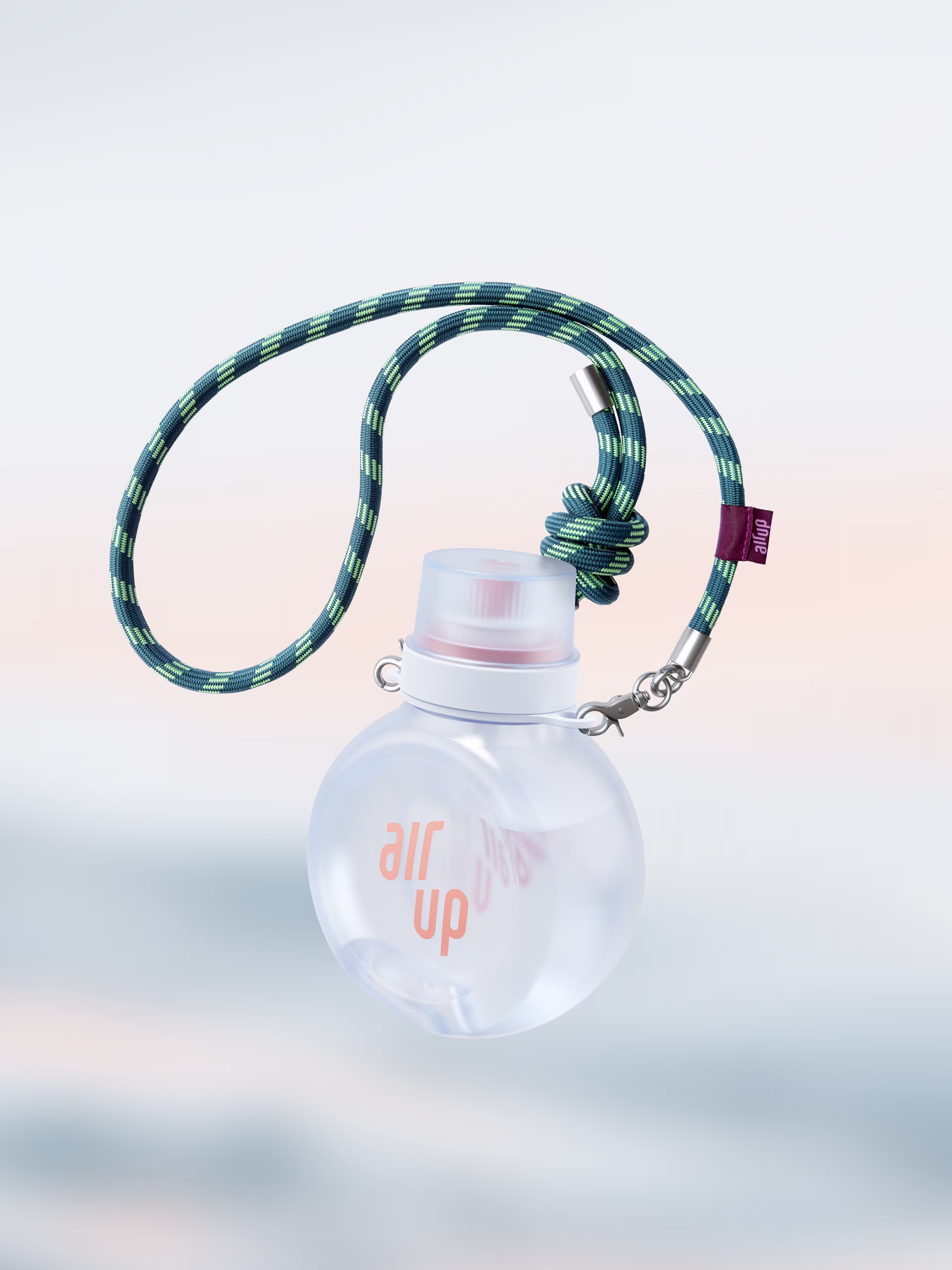 multipleBannerMedia - Product - Bottle - O Bottle + Strap - Ice Coral / Turquoise Rope - 100000259
