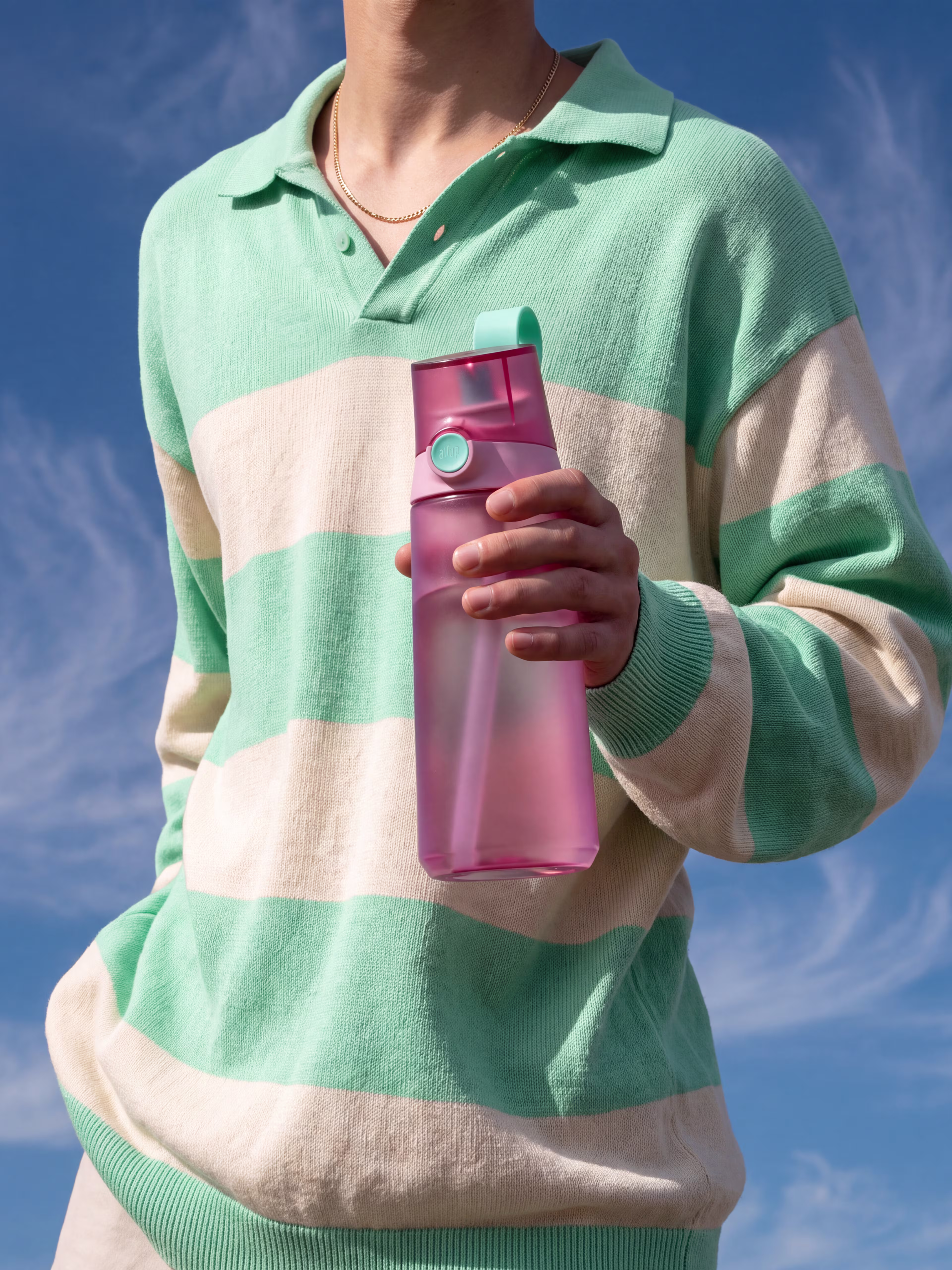 lifestyleMedia - Product - Bottle - Click - 600 ml - Shrimp Pink - 100000285