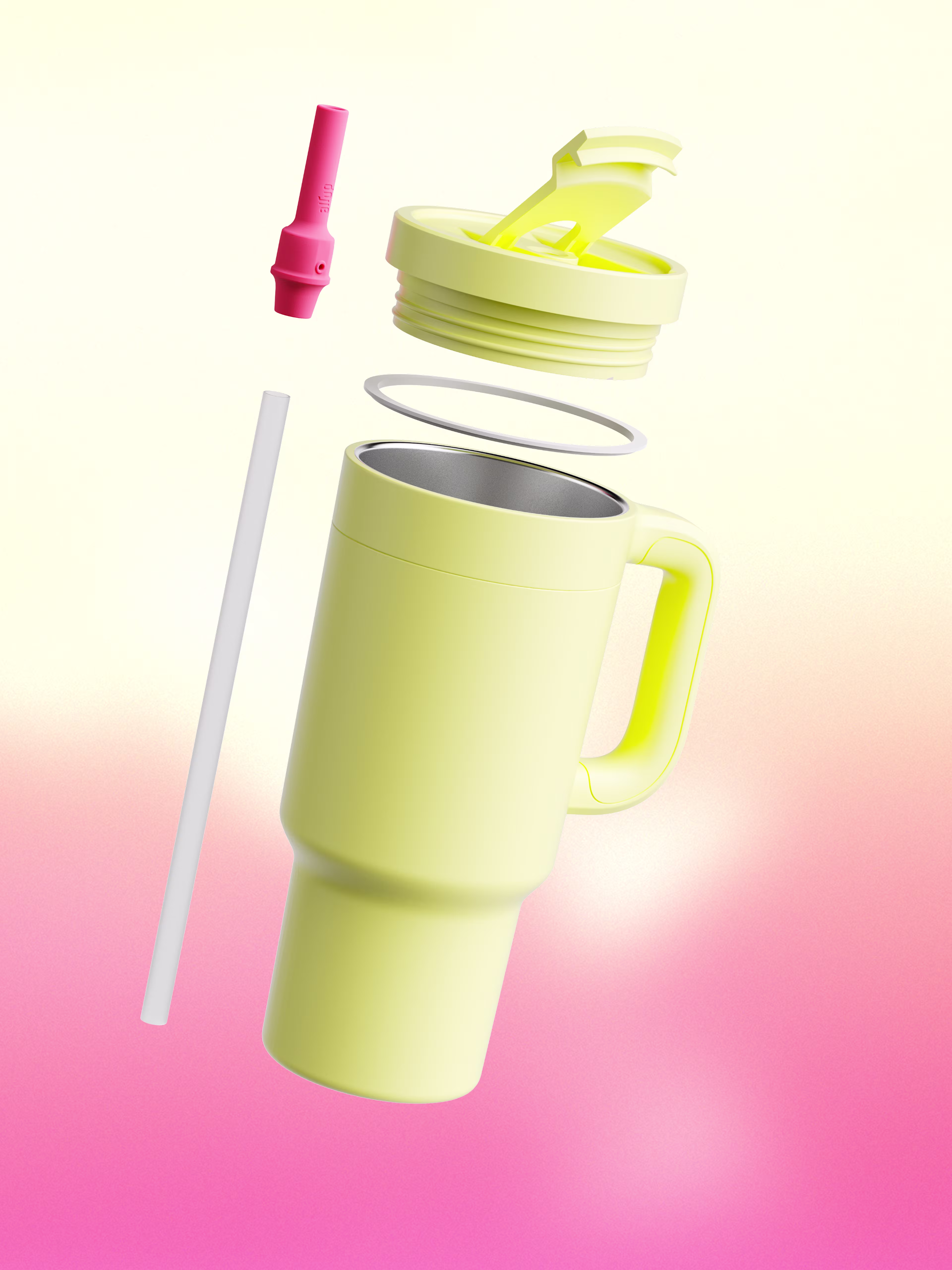 Bottle - Tumbler with handle 890ml - Buttercup-Pink - 150000319