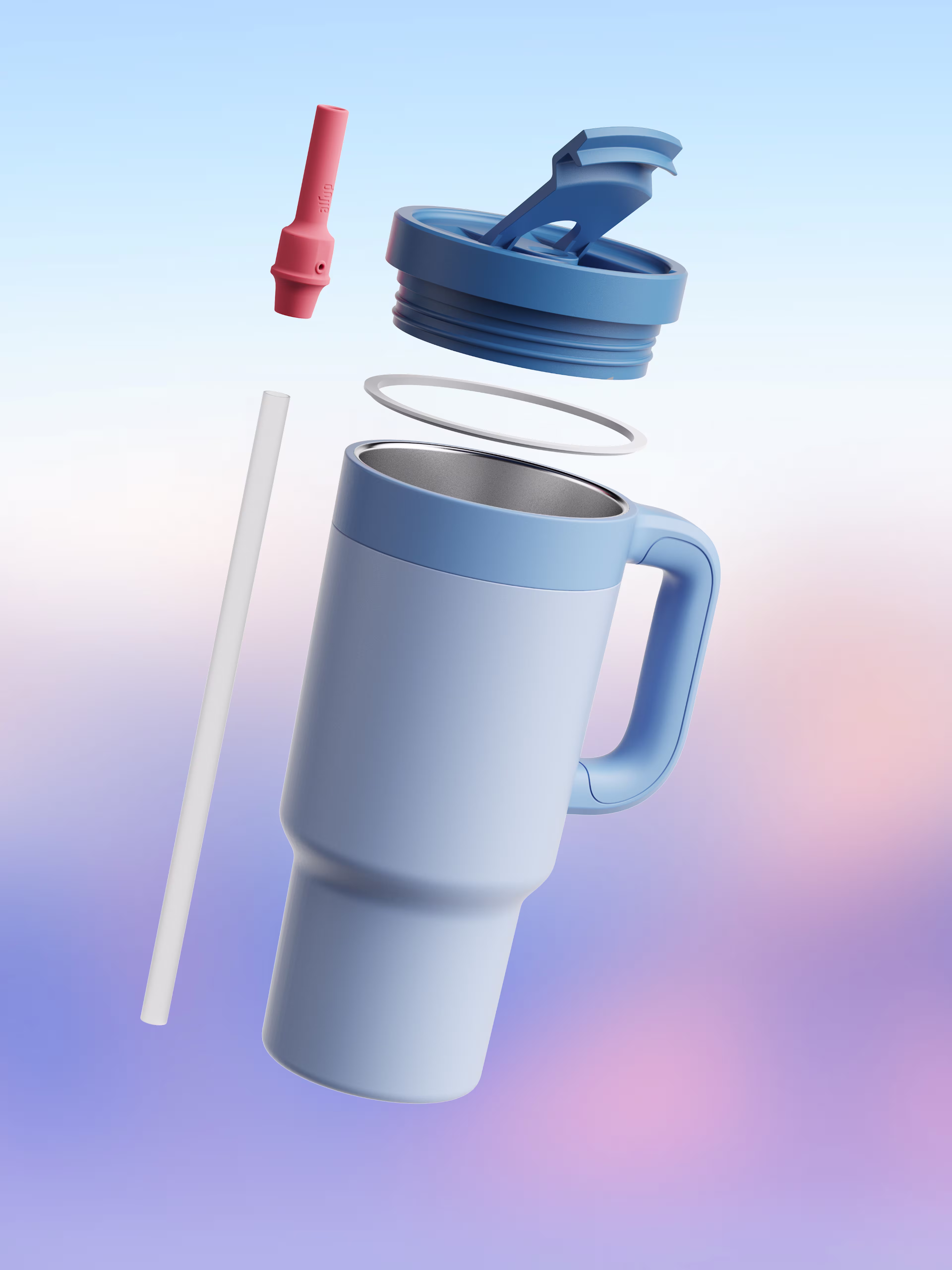 PDP - Product - Tumbler with Handle 890 ml - Dusky Blue - 150000280