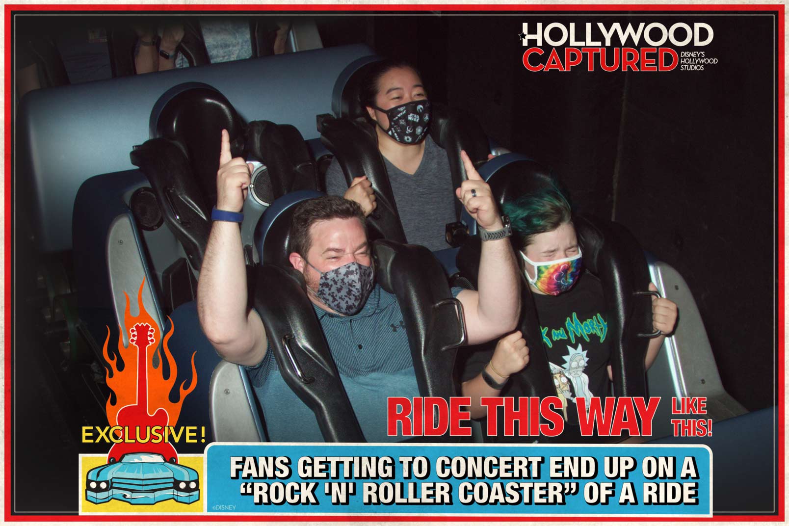 Stella and family on roller coaster