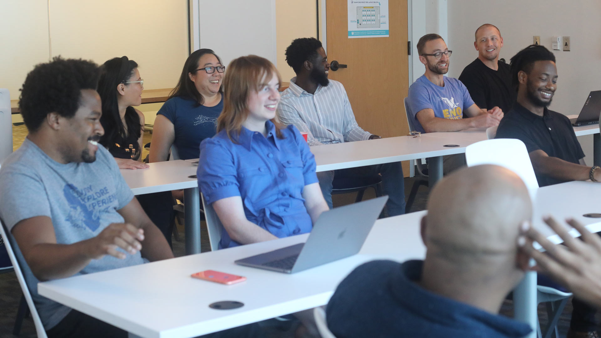 CrossComm team in training room