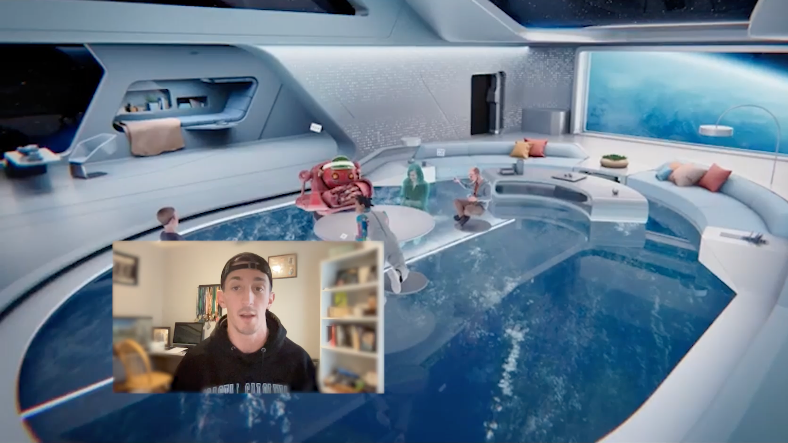 Shane discusses Meta's rebrand over a backdrop of the Meta Keynote Video.