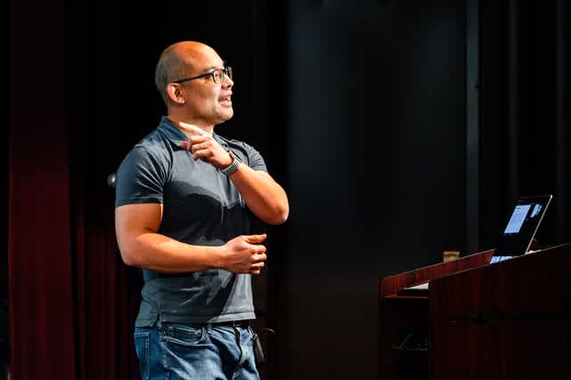 Don Shin speaking at ATO