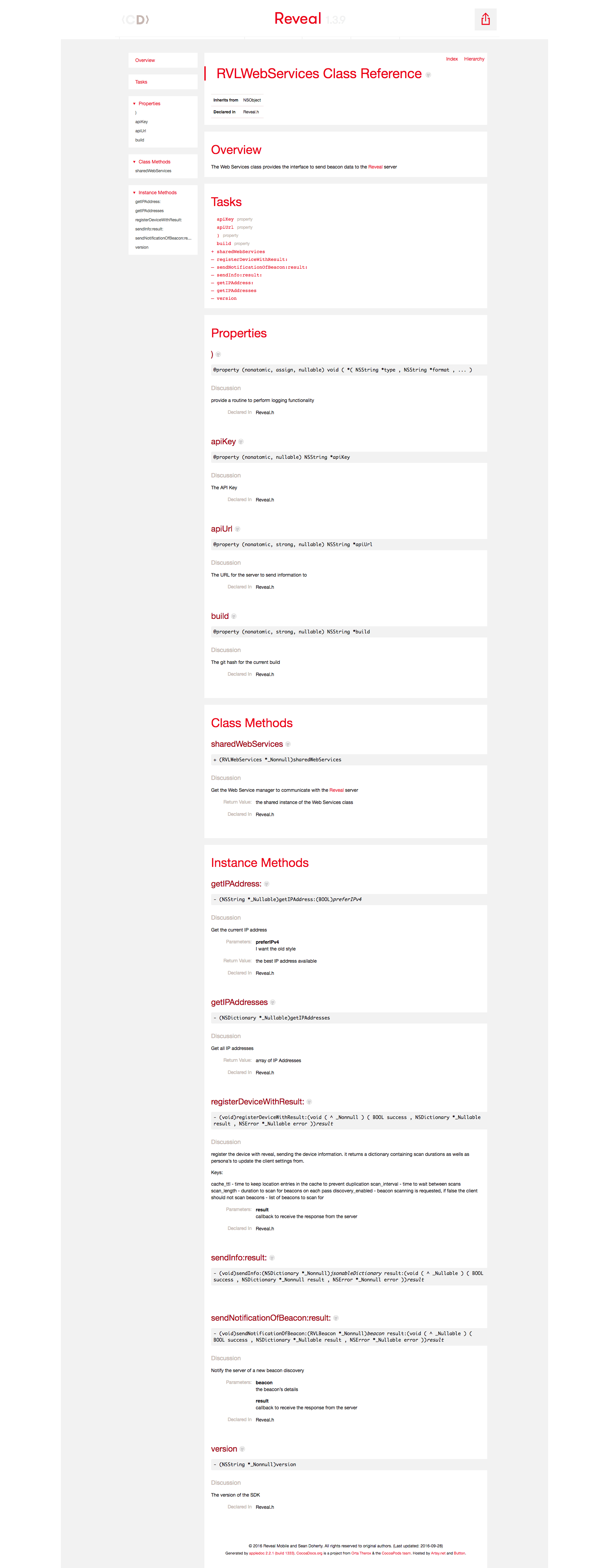 Reveal Documentation