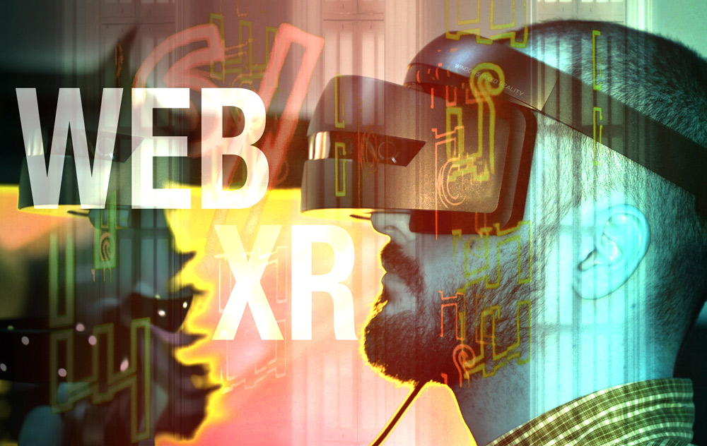 Futuristic image that says Web XR