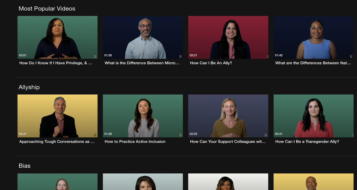Screenshot of The MicroVideos by The Diversity Movement homepage