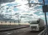 A Fuso truck on a road