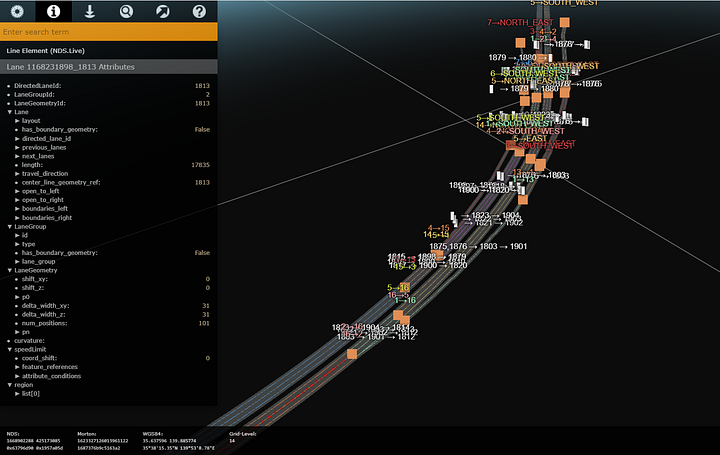 Sample of map layers visualized through NDS MapViewer tool.