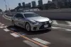 Lexus driving on highway