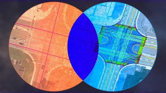 Venn diagram of two separate images of mapping