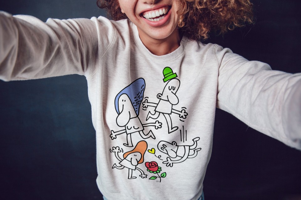 Sweatshirt mockup with illustration