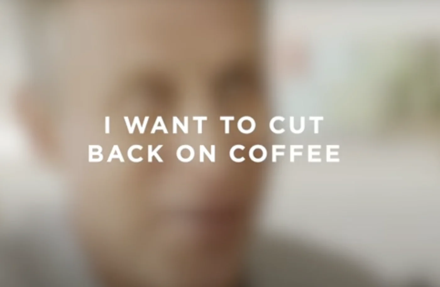 I want to quit coffee. Dr. Mark Hyman in a blurry background