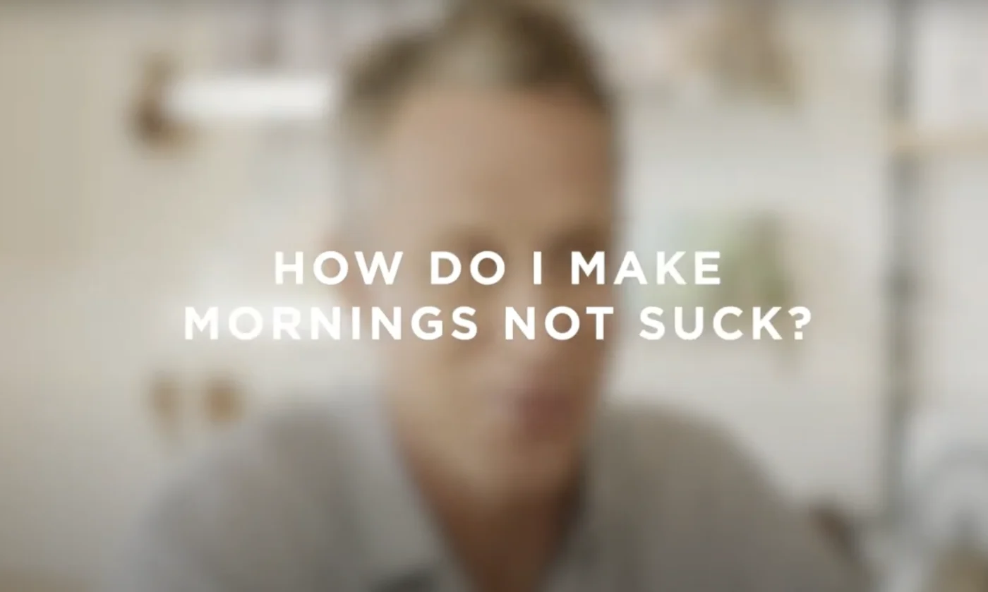 How do I make mornings not suck? Mark Hyman in a blurry background