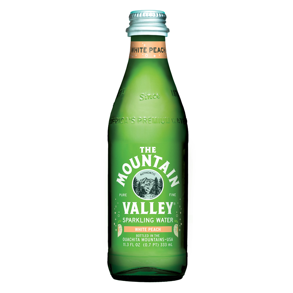 The Mountain Valley Spring Water White Peach Sparkling Water