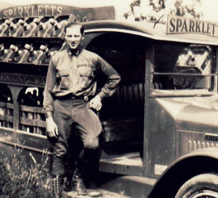photo of sparkletts water service founder 
