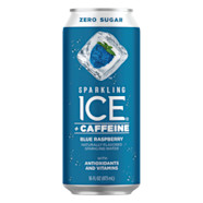 Sparkling Ice Caffeine Blue Raspberry Sparkling Water 16 Oz 