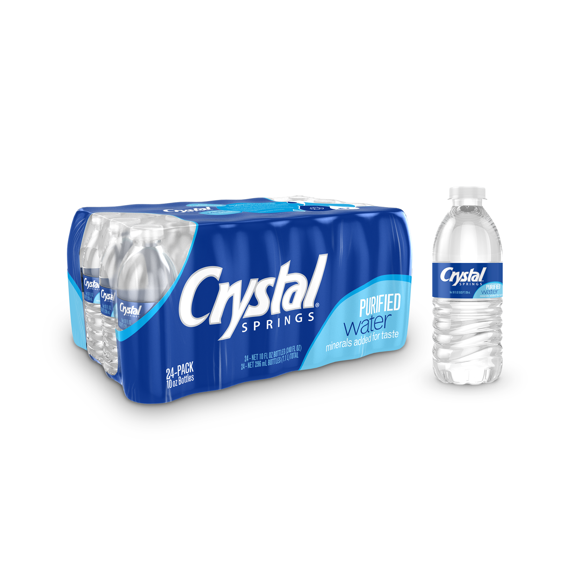 Crystal Springs® Bottled Purified Water 10 Oz. Bottled Water
