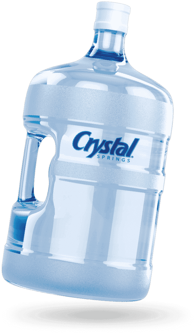 Crystal Springs 5-gallon bottled water.