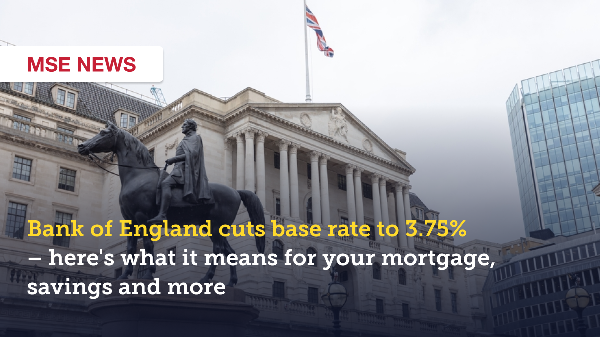Bank of England cuts base rate to 3.75% – here's what it means for your ...