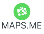 A Maps.Me logo.