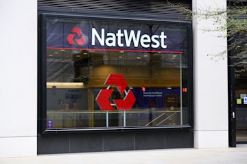 Image shows the outside of a NatWest bank branch