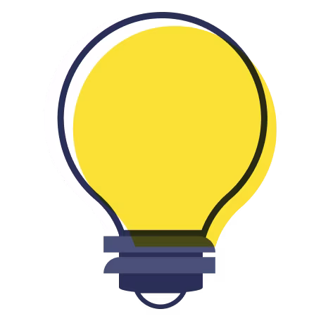 Sticker of lightbulb