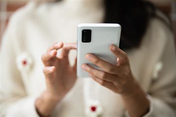 Woman using smartphone