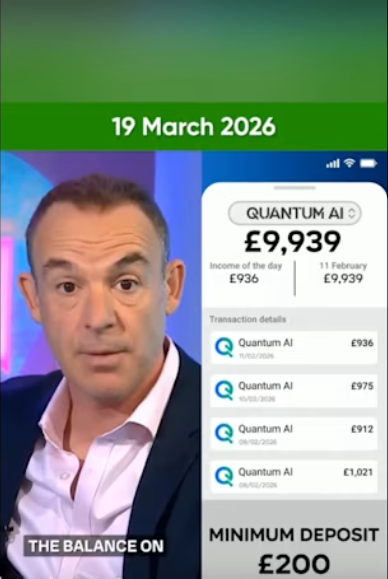 Example of a fake 'Martin Lewis' advert encouraging readers to invest money in Quantum AI.