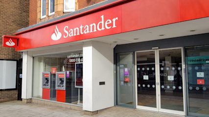 Santander high street branch.