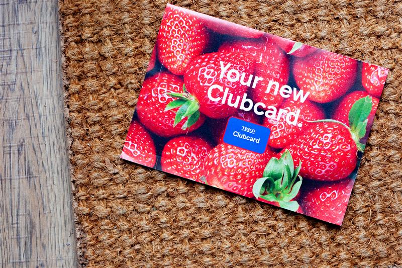 Tesco Clubcard envelope on doormat
