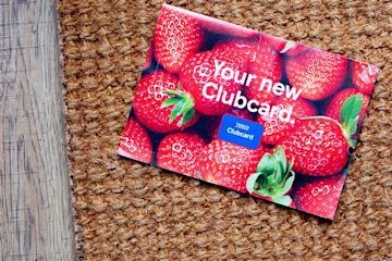 Tesco Clubcard envelope on doormat