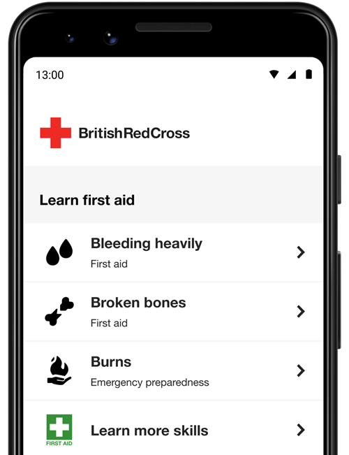 Image of British Red Cross first aid app
