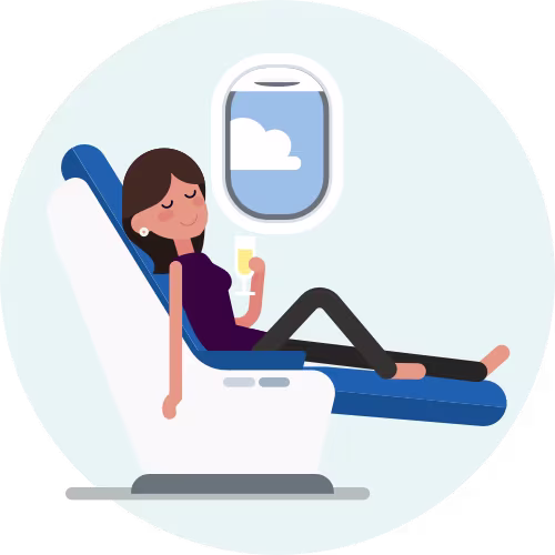 fly in business class