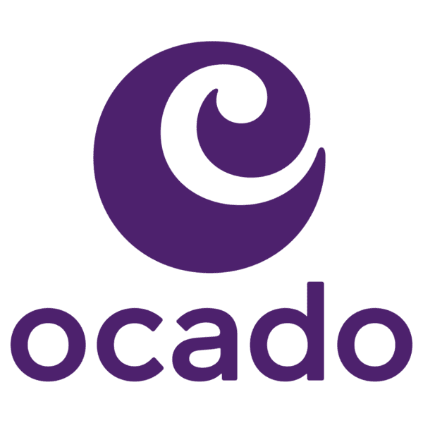 The purple Ocado logo