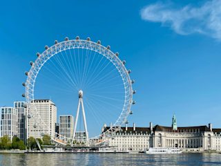London Eye and County Hall on the South Bank