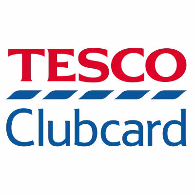 A Tesco Clubcard, which has a blue, red and white colour scheme.