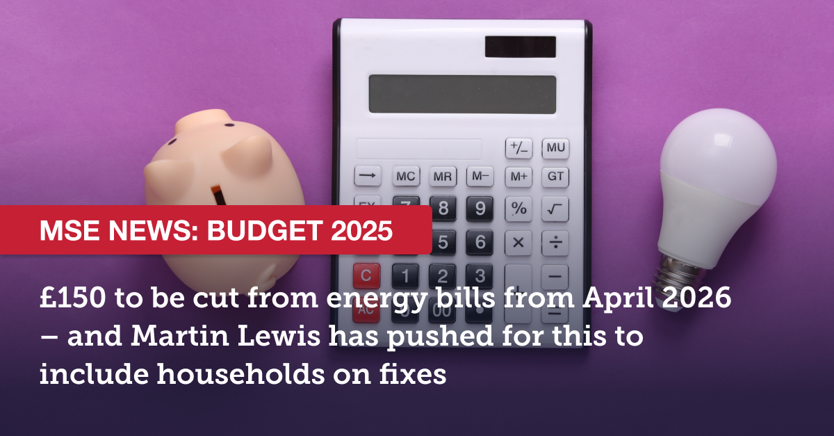 Autumn Budget 2025: Energy bills to fall £150 from April 2026