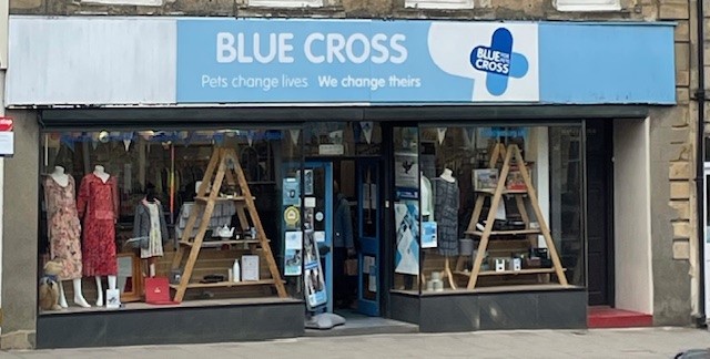 The exterior of the Blue Cross charity shop in Chipping Norton, Oxfordshire.