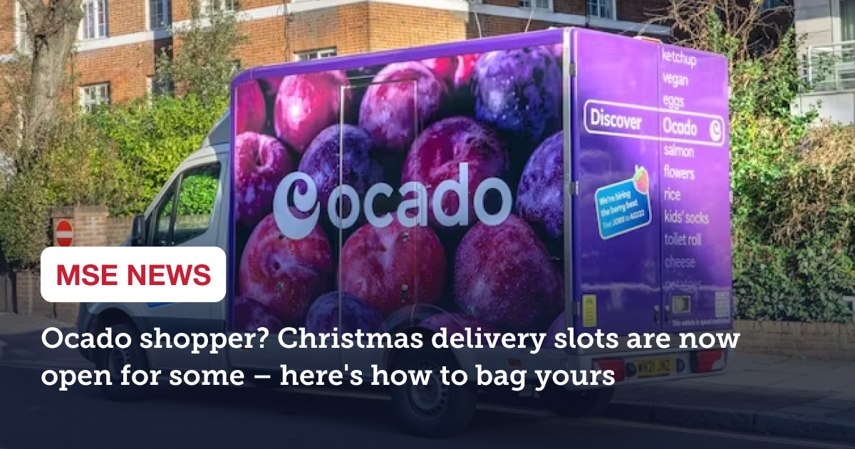 Ocado Christmas delivery slots now open for some