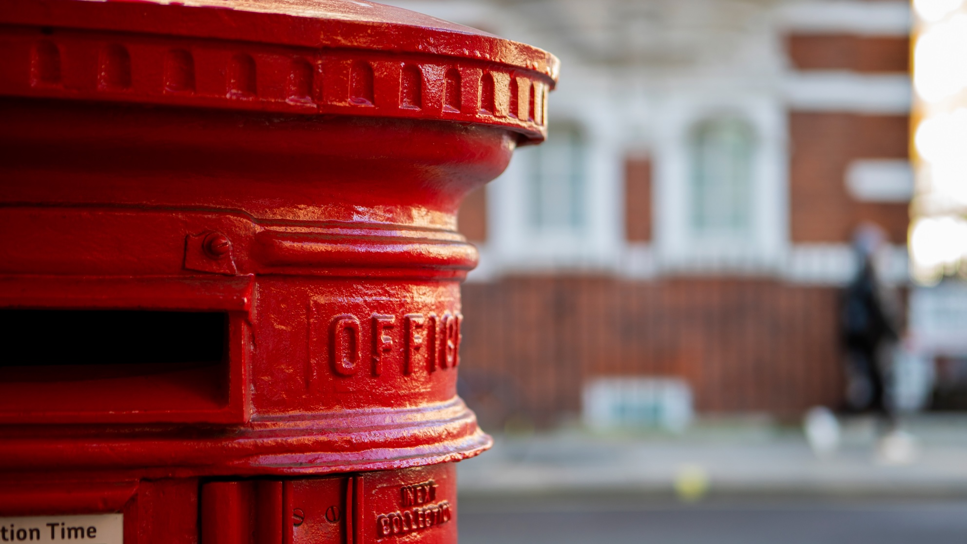 A red postbox.