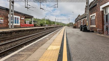 An empty train station
