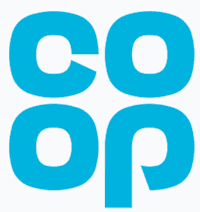 The bright blue Co-op logo