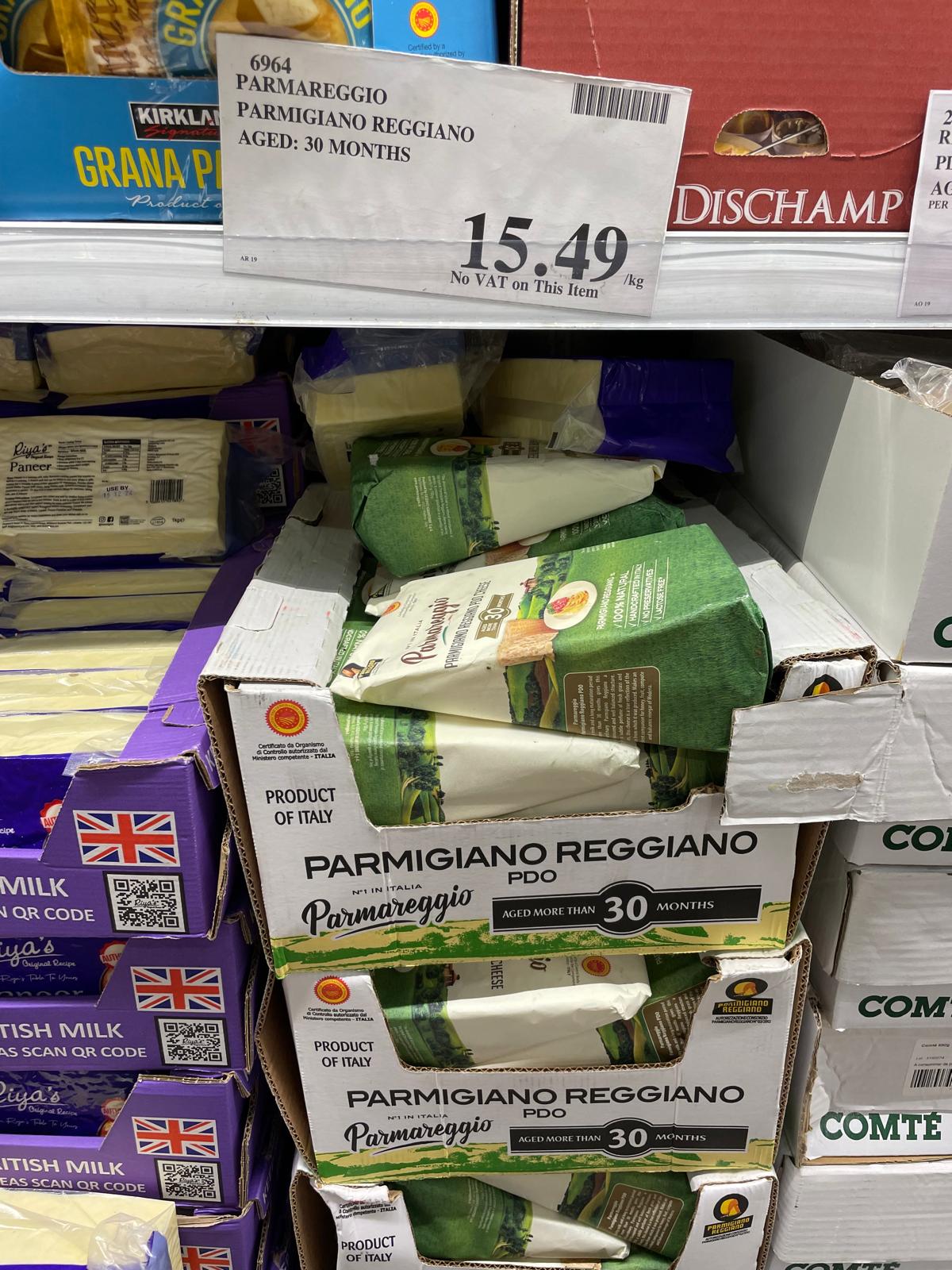 Cost parmigiano reggiano