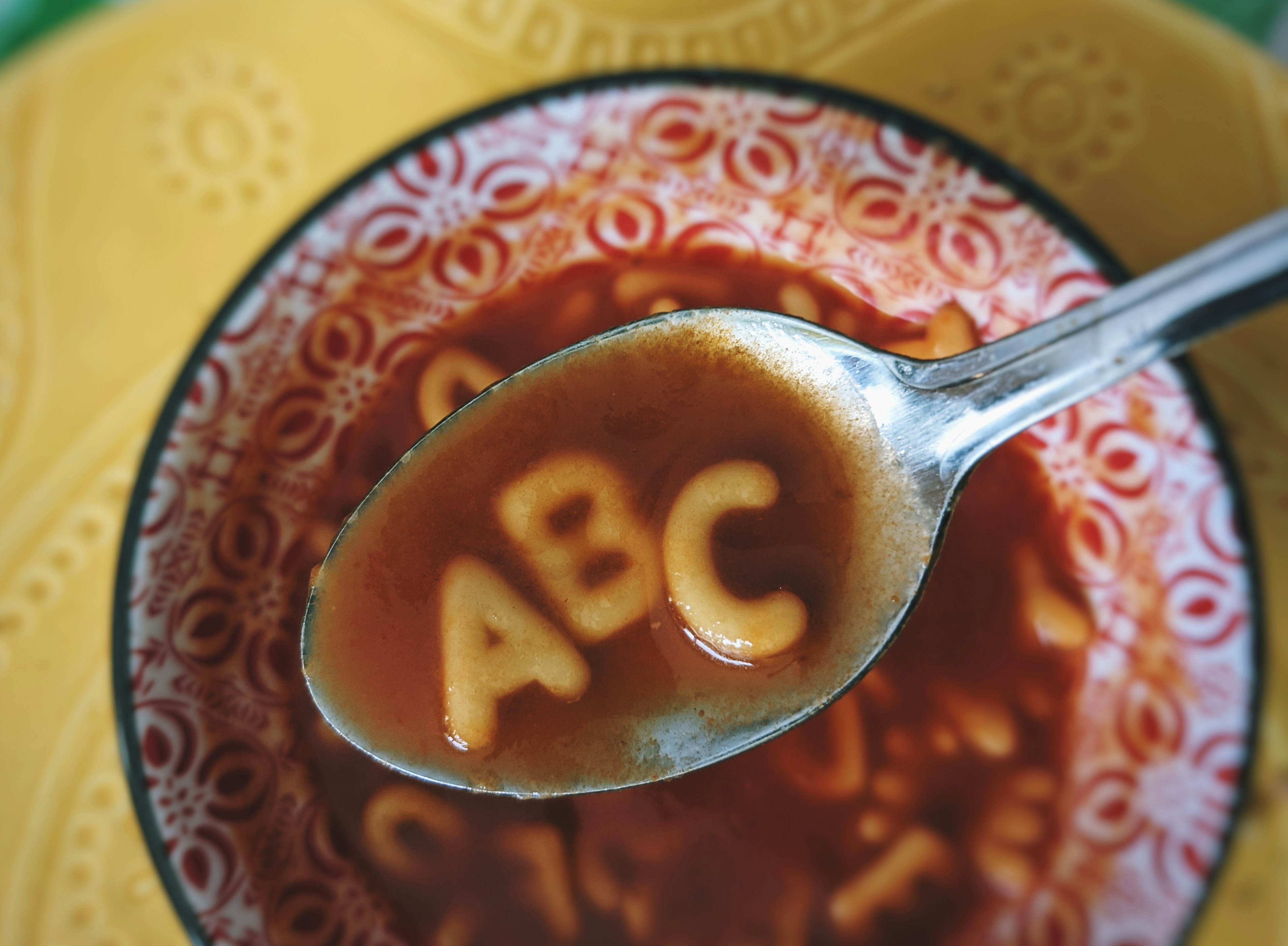 Alphabet spaghetti