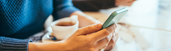 girl holding a phone